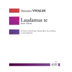 Image links to product page for Laudamus Te from "Gloria" for Flute or Alto Flute, Clarinet and Piano