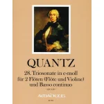 Image links to product page for Trio Sonata No. 28 in E minor for Two Flutes and Basso Continuo, QV 2:19