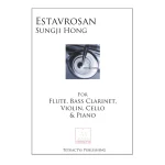Image links to product page for Estavrosan for Flute, Bass Clarinet, Violin, Cello and Piano