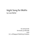 Image links to product page for Night Song for Moths for Solo Piccolo