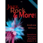 Image links to product page for Jazz, Rock and More! for Saxophone and Piano (includes Online Audio)