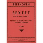 Image links to product page for Sextet in E flat major for Two Clarinets, Two Horns and Two Bassoons, Op. 71
