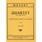 Image links to product page for Quartet in G major for Two Flutes, Clarinet and Bassoon, KV 387