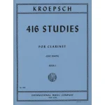 Image links to product page for 416 Studies for Clarinet, Vol. 1