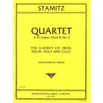 Image links to product page for Quartet in Eb major for Clarinet/Oboe, Violin, Viola and Cello, Op. 8 No. 4