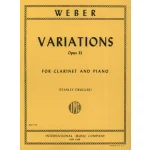 Image links to product page for Variations for Clarinet and Piano, Op. 33