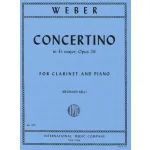 Image links to product page for Concertino in Eb major for Clarinet and Piano, Op. 26