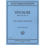 Image links to product page for Vocalise for Clarinet in A and Piano, Op. 34/14