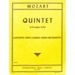 Image links to product page for Quintet in Eb major for Oboe, Clarinet, Horn, Bassoon and Piano, KV 452