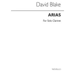 Image links to product page for Arias for Solo Clarinet