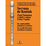 Image links to product page for Two Sonatas for Treble Recorder and Basso Continuo