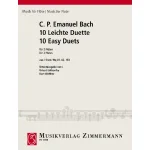 Image links to product page for 10 Easy Duets for Two Flutes, Wq 81, 82, 193