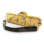 Image links to product page for Funky Flutes Velvet C-foot Flute Case Cover, Bees, Mustard