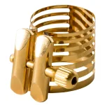 Image links to product page for Rovner PG-1RL "Platinum" Gold Finish Saxophone Ligature and Cap