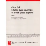 Image links to product page for 5 Petits duos for Flute, Violin (or Flute) and Piano, Op. 56