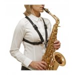 Image links to product page for BG S44MSH Alto/Tenor Saxophone Harness, Snap Hook, Extra-Large Ladies size