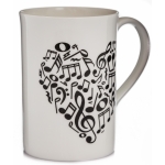 Image links to product page for Bone China Mug, Heart of Notes Design