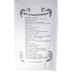 Image links to product page for Music Tea Towel - ABC of Musical Definitions