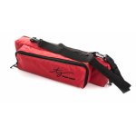Image links to product page for Trevor James 3509RD Flute and Piccolo Piggyback Shoulder Bag Case Cover, Red