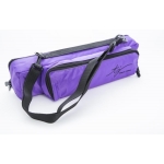 Image links to product page for Trevor James 3509PU Flute and Piccolo Piggyback Shoulder Bag Case Cover, Purple