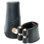 Image links to product page for Vandoren LC26L Soprano Saxophone Leather Ligature with Leather Cap