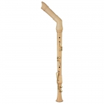 Image links to product page for Moeck 2540 Flauto Rondo Unstained Maple Knick Bass Recorder with Double Keys