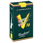 Image links to product page for Vandoren SR7025 V16 Alto Saxophone Reeds Strength 2.5, 10-pack
