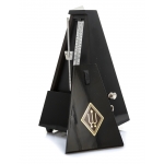 Image links to product page for Wittner 816 Pyramid Metronome with Bell, Wood, Highly Polished Black Finish