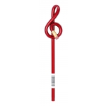 Image links to product page for Bentcil Treble Clef Shaped Pencil, Red