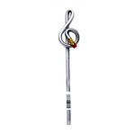 Image links to product page for Bentcil Treble Clef Shaped Pencil, Silver