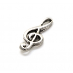 Image links to product page for Music Gifts Pewter Treble Clef Pin Badge