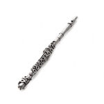 Image links to product page for Music Gifts Pewter Flute Pin Badge