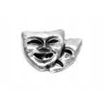 Image links to product page for Music Gifts Pewter Theatrical Masks Pin Badge