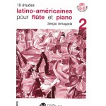Image links to product page for 10 Latin-American Studies for Flute and Piano, Vol 2 (includes CD)