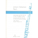 Image links to product page for Six Sonatas after BWV 525-530 for Flute and Harpsichord Obbligato, Vol 1
