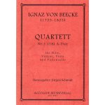 Image links to product page for Quartet No 1 (18) in A major (flute, Violin, Viola & Cello)