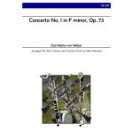 Image links to product page for Concerto No. 1 in F minor for Solo Clarinet and Clarinet Choir, Op.73