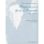 Image links to product page for Rhapsody on a Theme of Paganini 18th variation for Clarinet and Piano, Op43