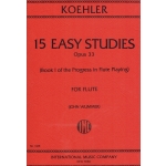 Image links to product page for 15 Easy Studies for Flute, Book 1, Op. 33