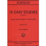 Image links to product page for 15 Easy Studies for Flute, Book 1, Op. 33