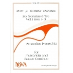 Image links to product page for 6 Trio Sonatas, Vol 1Nos.1-3 (fl,vla & basso)