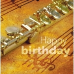 Image links to product page for Flute Birthday Card
