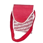 Image links to product page for Jute Cross Body Saddle Bag With Music Stave Design