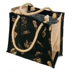 Image links to product page for Jute Mini Shopper With Instrument Design