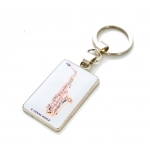 Image links to product page for Key Ring with Saxophone Design