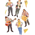 Image links to product page for Mary Woodin Latin Band Greetings Card