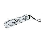 Image links to product page for Music Mini Umbrella - White with Black Treble Clefs