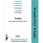 Image links to product page for Troika from Lieutenant Kije for Flute Quartet