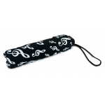 Image links to product page for Music Mini Umbrella - Black with White Treble Clefs