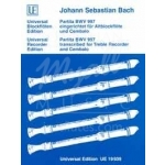 Image links to product page for Partita BWV997 transcribed for Treble Recorder and Cembalo